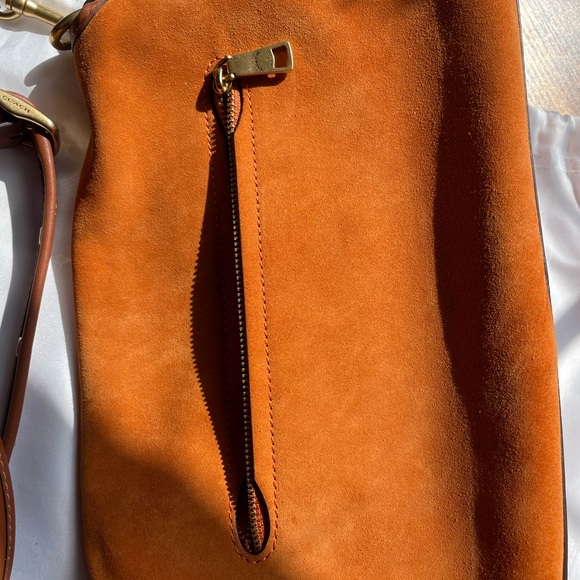 Soft Tabby Shoulder Bag - Shiny Smooth Leather with velvety suede - Picture 9 of 10